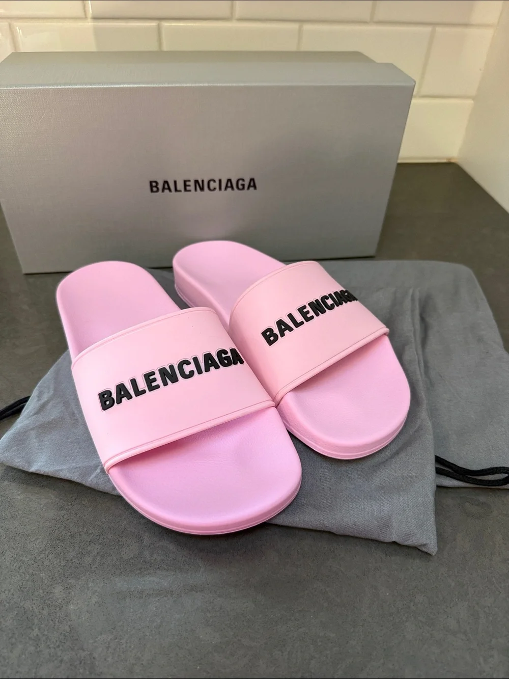 Balenciaga | Shoes | Balenciaga Pink Pool Slides Size 37 | Poshmark